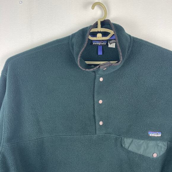 Vintage 90s Patagonia Snap T Dark Hunter Green Pullover Sweater Men's Size XXL - Picture 5 of 12